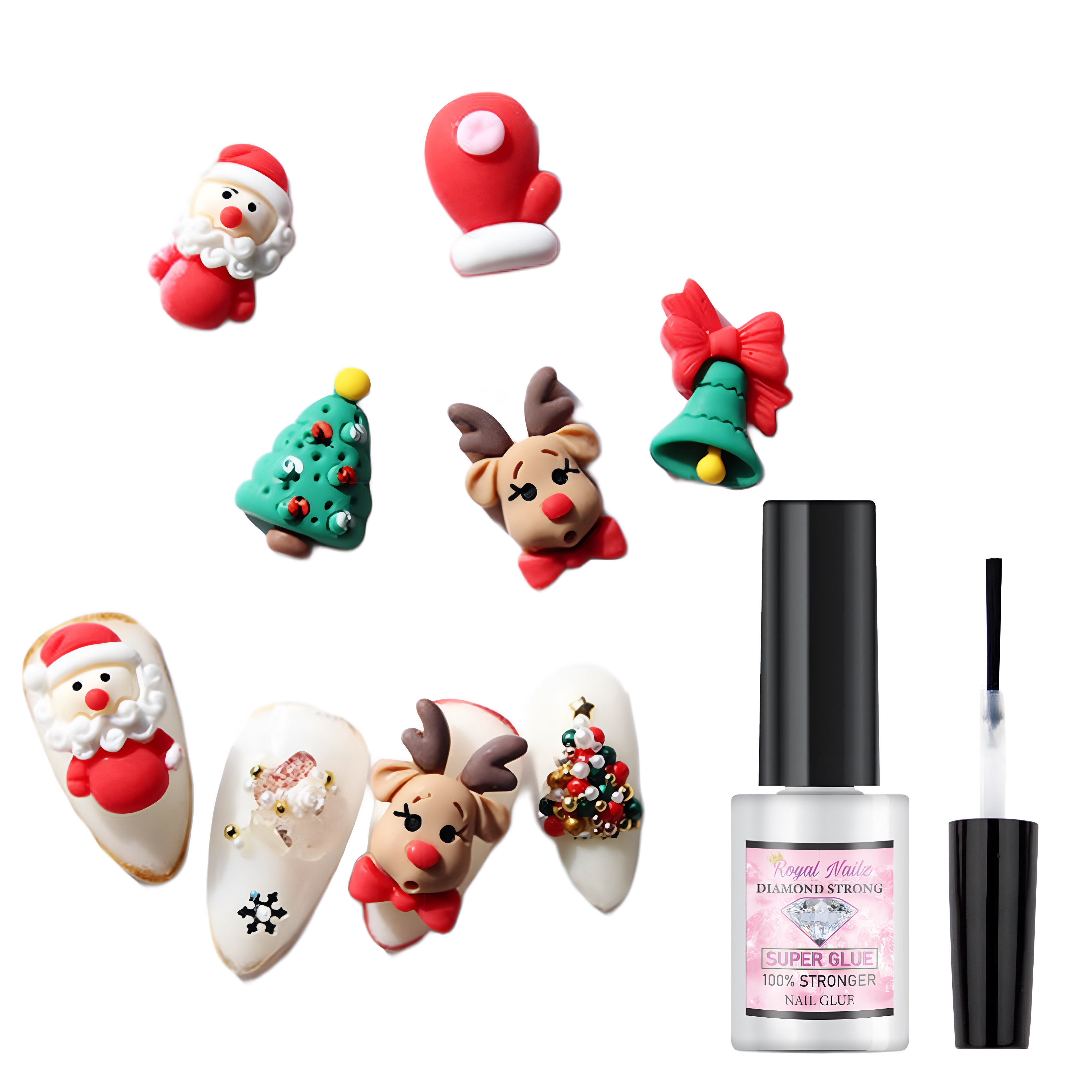 Christmas Kawaii Nail Charm Kit – Royal Nailz